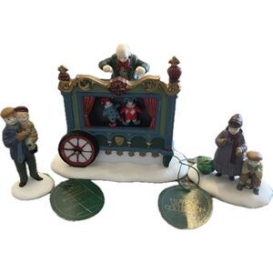 Department 56 The Old Puppeteer Puppets Show Handpainted Village Collection
